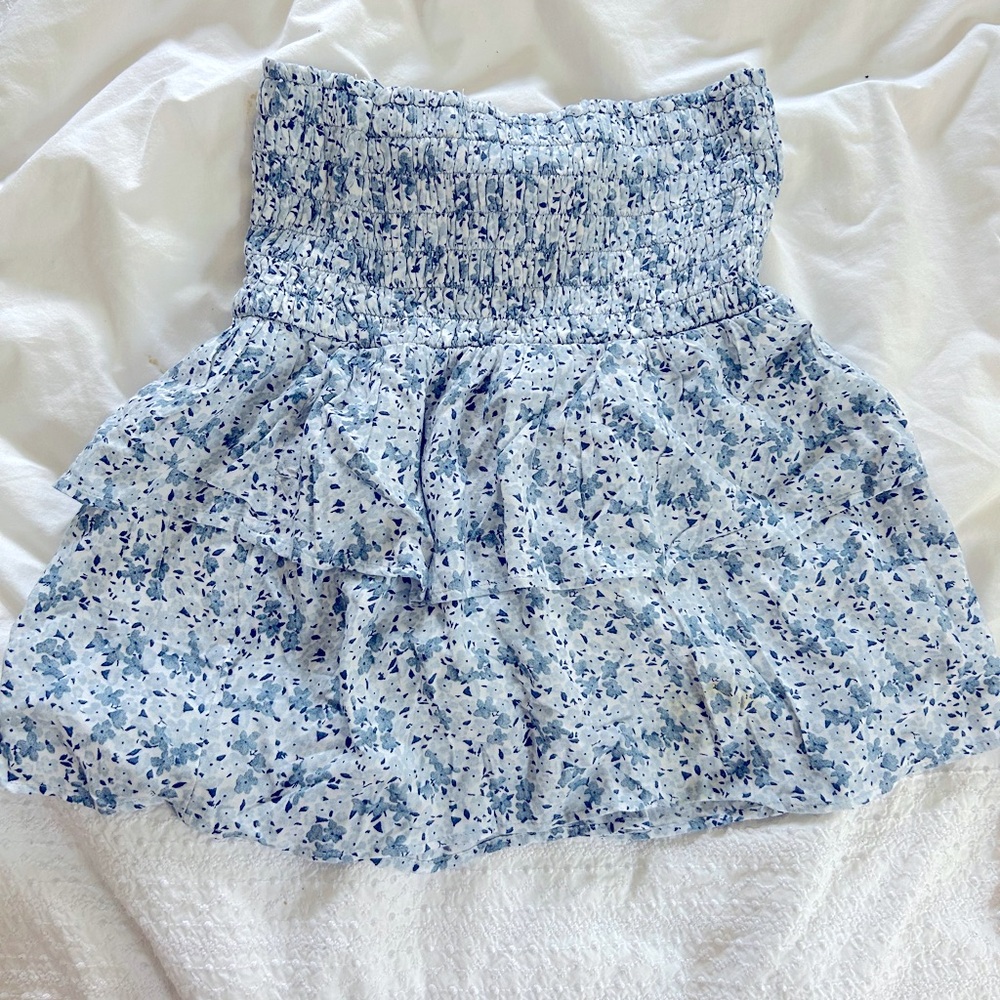 Abercrombie Kids Blue Floral Mini Skort